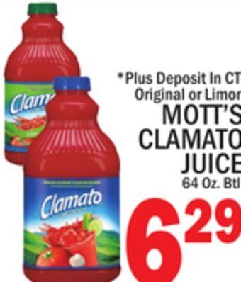 C Town Mott's clamato juice offer