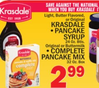 C Town Krasdale • pancake syrup 24 oz. btls. offer