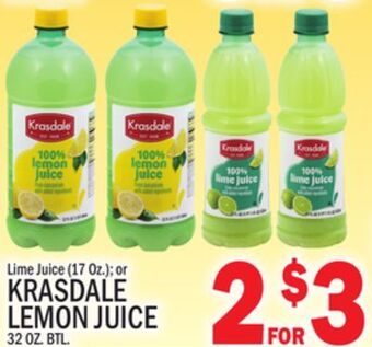 C Town Krasdale lemon juice 32 oz. btl. offer