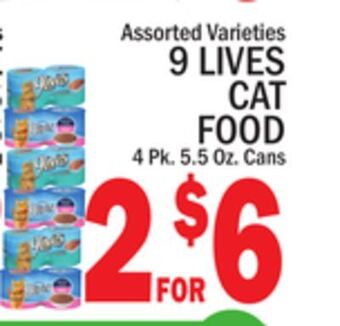C Town 9 lives cat food offer