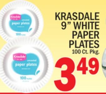 C Town Krasdale 9 white paper plates offer