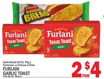 C Town Furlani garlic toast 8-8.46 oz. boxes offer