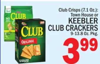 C Town Keebler club crackers 9-13.8 oz. pkg. offer