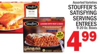 C Town Stouffer's satisfying servings entrees offer