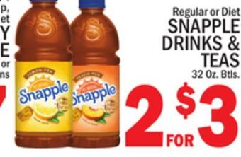 C Town Snapple drinks & teas offer