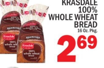 C Town Krasdale 100% whole wheat bread offer