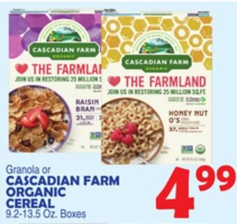 Bravo Supermarkets Cascadian farm organic cereal offer