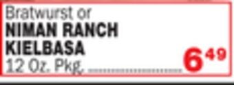 Bravo Supermarkets Niman ranch kielbasa offer