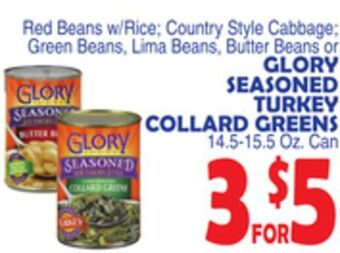 Bravo Supermarkets Glory seasoned turkey collard greens offer