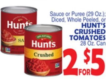 Bravo Supermarkets Hunt's crushed tomatoes 28 oz. can offer