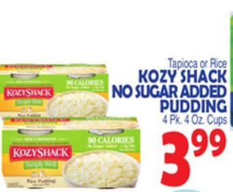 Bravo Supermarkets Kozy shack no sugar added pudding offer