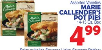 Bravo Supermarkets Marie callender's pot pies offer
