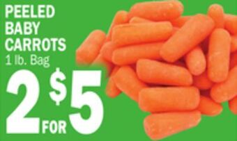 Bravo Supermarkets Peeled baby carrots offer