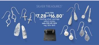 JC Penney Sterling silver earrings offer