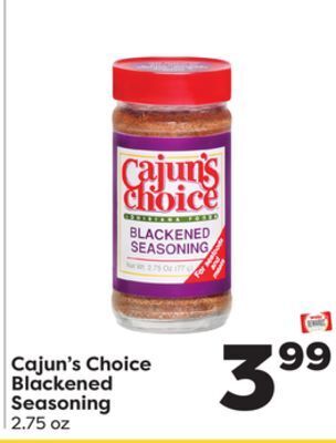 Weis Markets Cajun's choice blackened seasoning offer