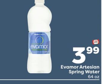 Weis Markets Evamor artesian spring water offer