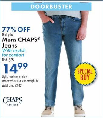 Boscov's Mens chaps® jeans offer