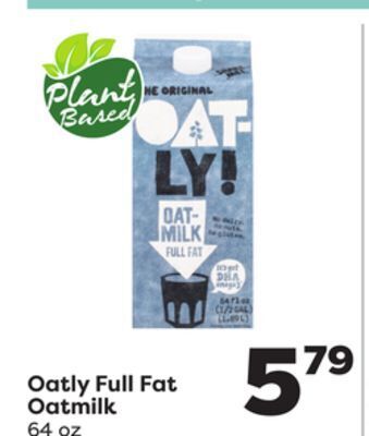 Weis Markets Oatly full fat oatmilk offer