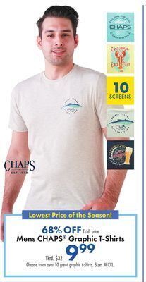 Boscov's Mens chaps® graphic t-shirts offer