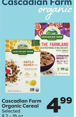 Weis Markets Cascadian farm organic cereal offer