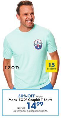 Boscov's Mens izod® graphic t-shirts offer