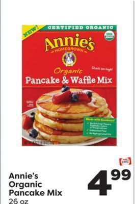 Weis Markets Annie's organic pancake mix offer