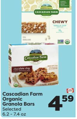 Weis Markets Cascadian farm organic granola bars offer
