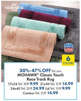Boscov's Mohawk® classic touch race track rug offer