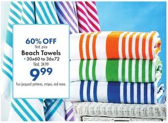 Boscov's Beach towels offer