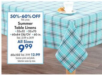 Boscov's Summer table linens offer