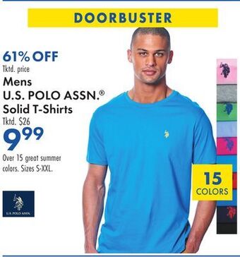 Boscov's Mens u.s polo assn. ® solid t-shirts offer