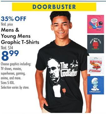 Boscov's Mens & young mens graphic t-shirts offer
