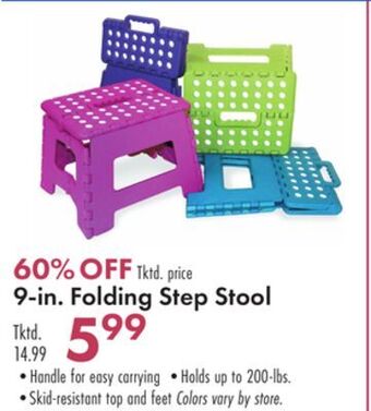 Boscov's 9-in. folding step stool offer