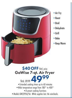 Boscov's Gowise 7-qt. air fryer offer
