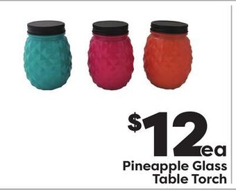 Weis Markets Pineapple glass table torch offer