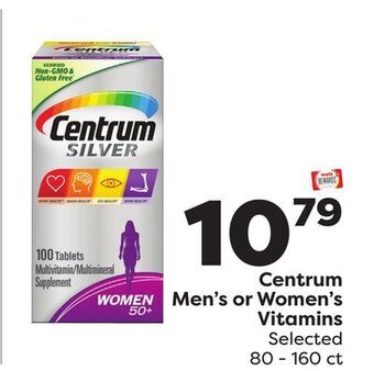 Weis Markets Centrum men's or women's vitamins offer