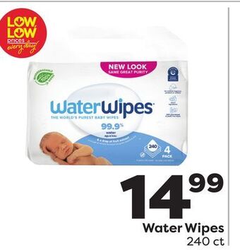 Weis Markets Water wipes offer
