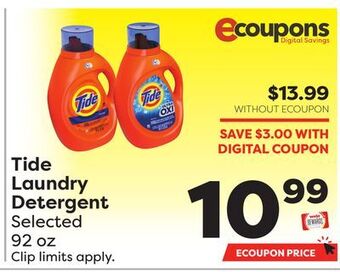 Weis Markets Tide laundry detergent offer