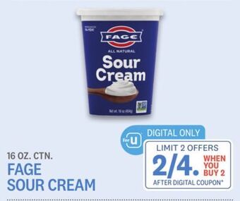 Kings Food Markets Fage sour cream offer