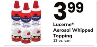 ACME Lucerne® aerosol whipped topping offer