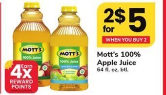 ACME Mott's 100% apple juice offer
