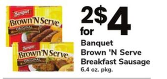 ACME Banquet brown'n serve breakfast sausage offer
