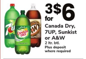 ACME Canada dry, 7up, sunkist or a&w offer
