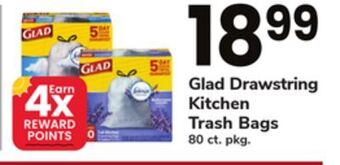 ACME Glad drawstring kitchen trash bags offer