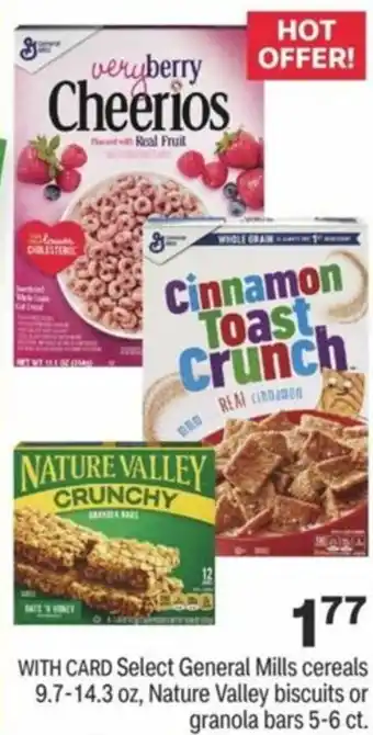 CVS General Mills Cereals 9.7-14.3 oz, Nature Valley Biscuits Or Granola Bars offer