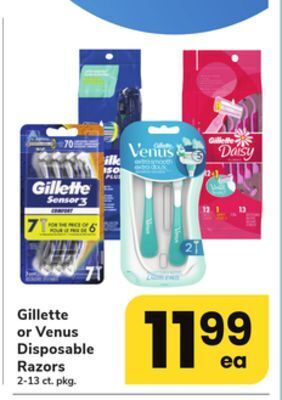 ACME Gillette or venus disposable razors offer