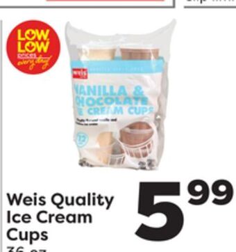 Weis Markets Weis quality ice cream cups offer