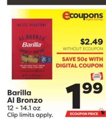 Weis Markets Barilla al bronzo offer