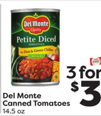 Weis Markets Del monte canned tomatoes offer