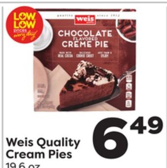 Weis Markets Weis quality cream pies offer